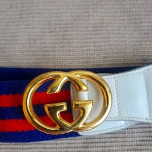 Gucci stretch canvas belt